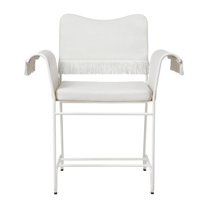 Silla con reposabrazos Tropique con flecos - White semi matt-Leslie 06 - GUBI