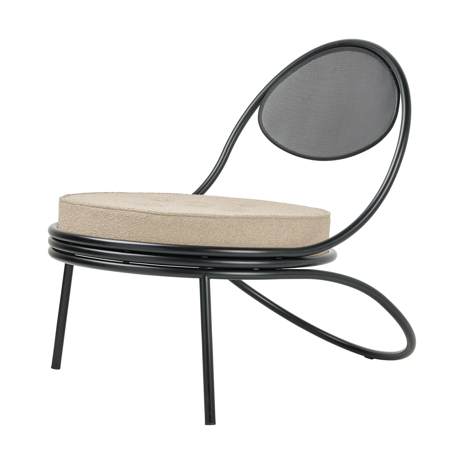 Silla Copacabana Outdoor Lounge Chair con asiento tapizado, Lorkey limonta 41-patas negras GUBI