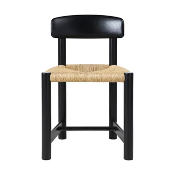 Silla Daumiller Side Chair - Natural Rush-brown/black pine - GUBI