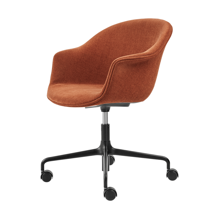 Silla de oficina Bat Meeting Chair completamente tapizada - Belsuede special fr dedar 133-patas negras - GUBI