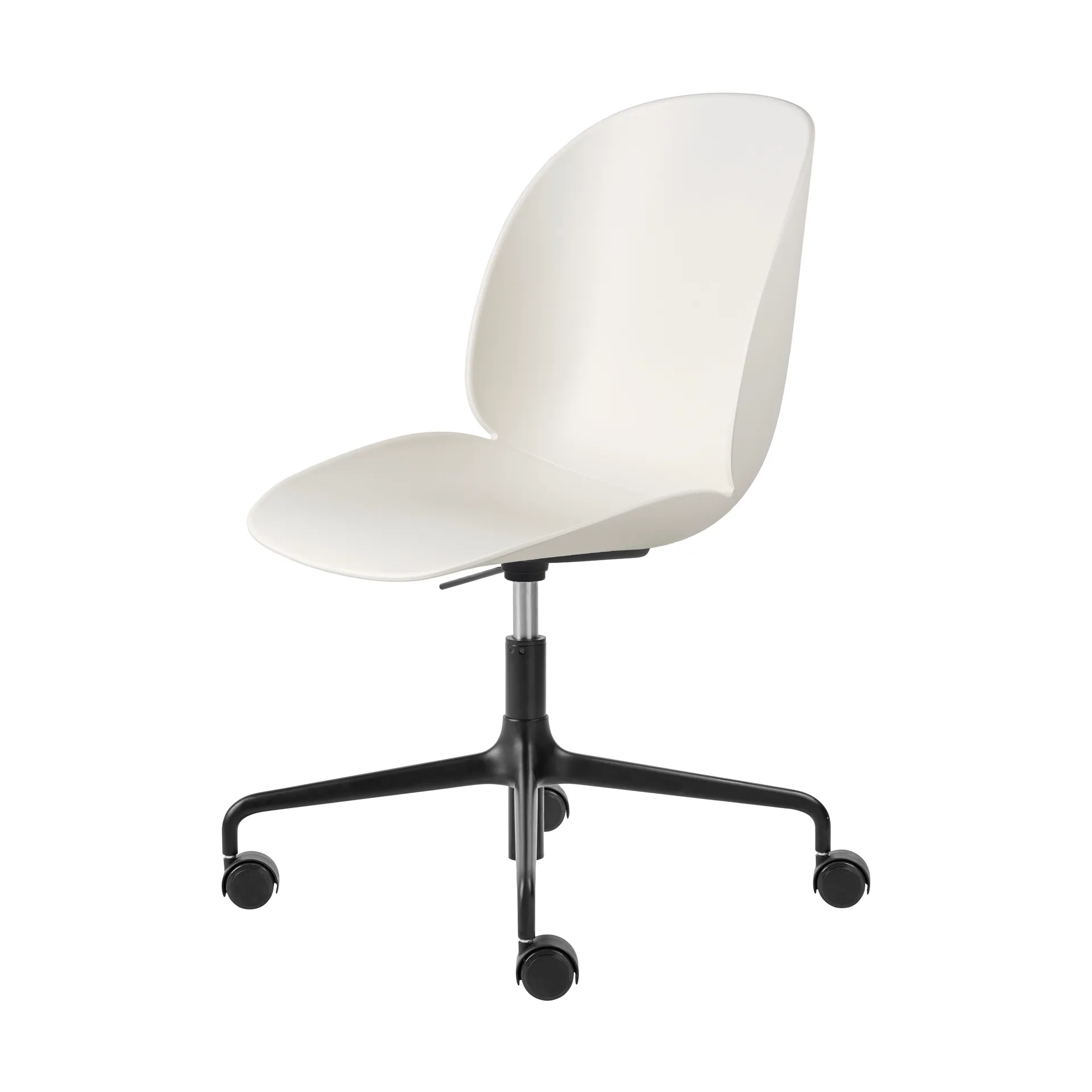 Silla de oficina Beetle Meeting Chair, Alabaster white-black GUBI