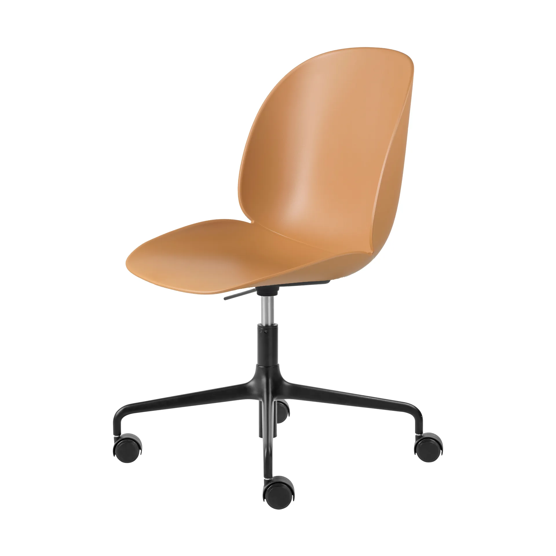 Silla de oficina Beetle Meeting Chair, Amber brown-black GUBI