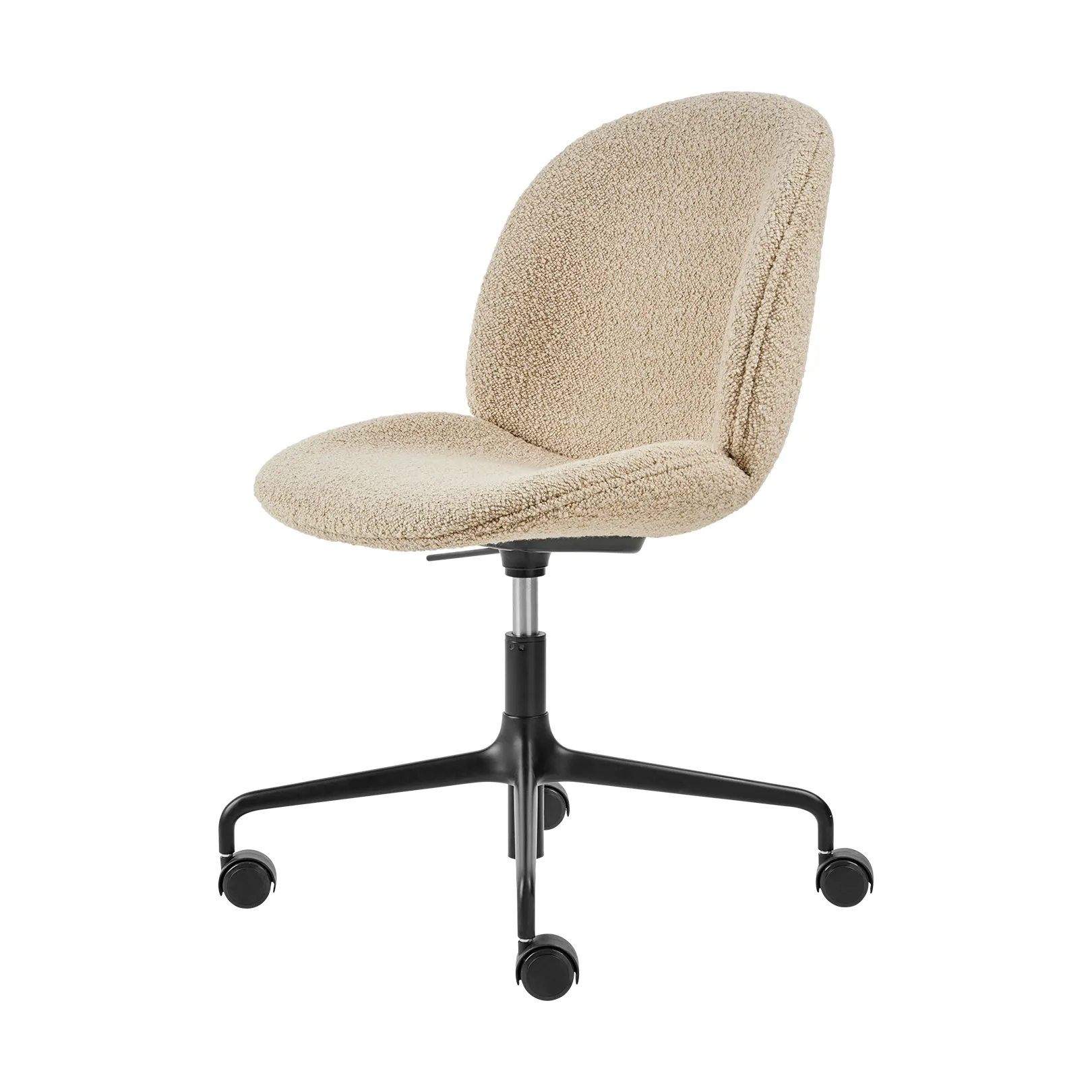 Silla de oficina Beetle Meeting Chair completamente tapizada, Karakorum dedar 003-patas negras GUBI