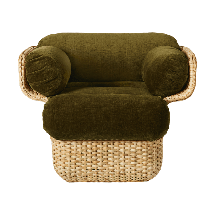 Sillón Basket tapizado, Mumble Glamour Grupo 40-ratán GUBI