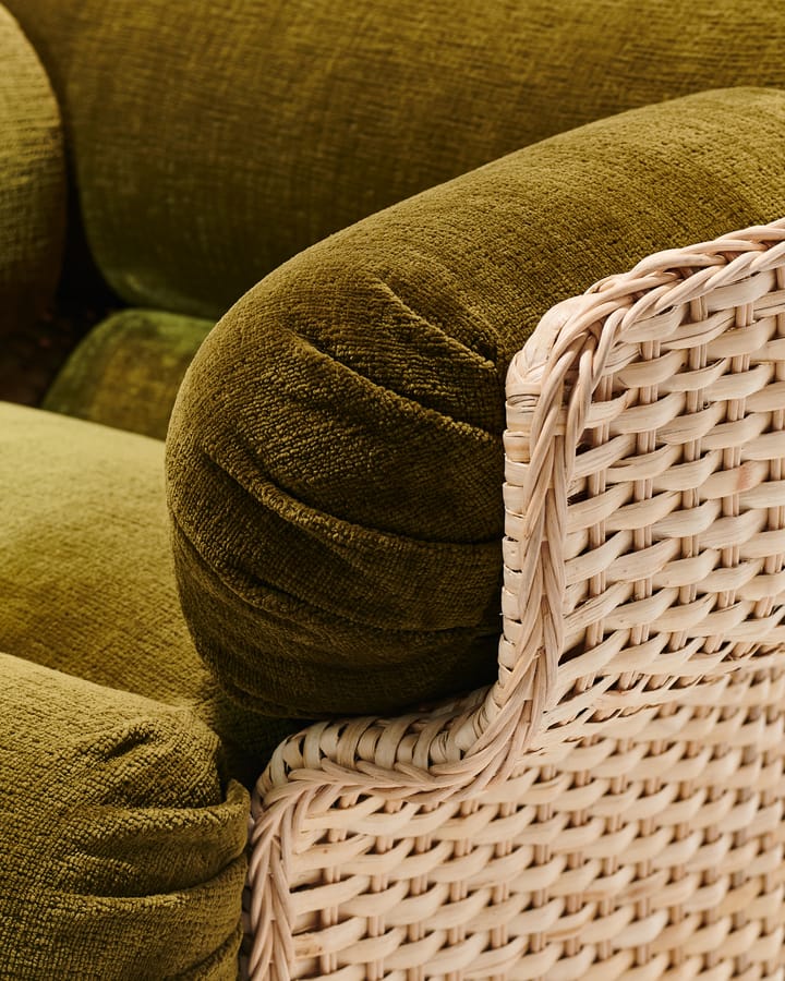 Sillón Basket tapizado, Mumble Glamour Grupo 40-ratán GUBI