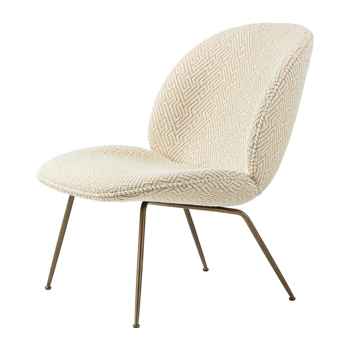 Sillón Beetle lounge chair fully upholstered conic base - Dora boucle 0002-antique brass - GUBI