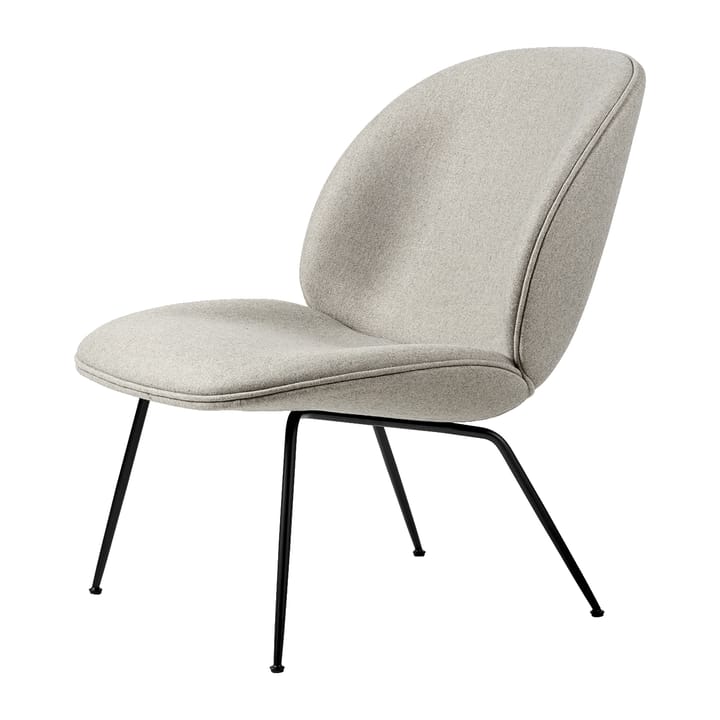 Sillón Beetle lounge chair fully upholstered conic base - Plain 0025-black - GUBI