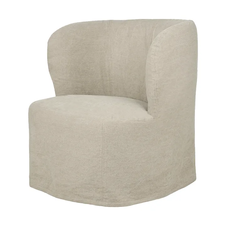 Stay Slipcover sillón lounge - Linen 0023, pequeño - GUBI