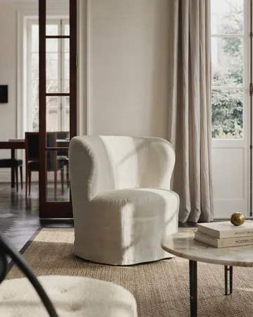 Stay Slipcover sillón lounge - Linen 0023, pequeño - GUBI