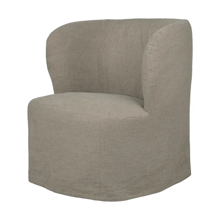 Stay Slipcover sillón lounge - Linen 0024, pequeño - GUBI