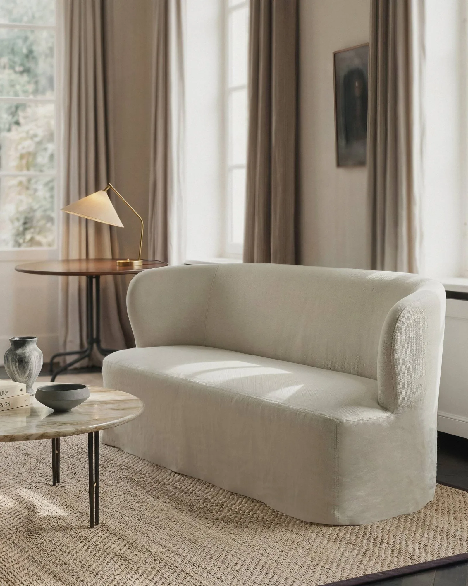 Stay Slipcover sofá, Linen 0024, 260x95 cm, 4 plazas GUBI