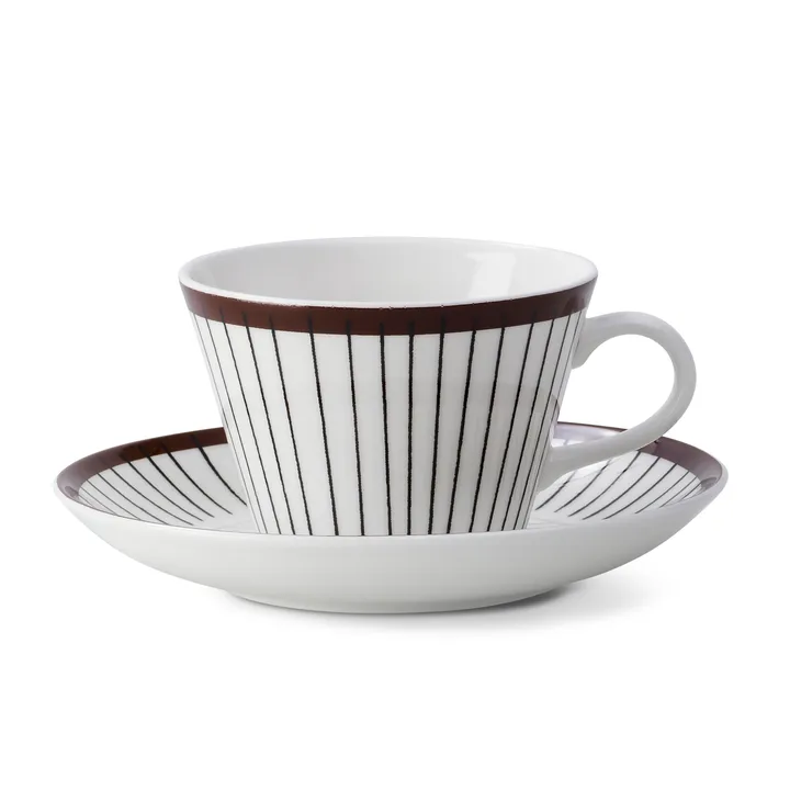 Juego de café Ribb - taza de té + platillo - Gustafsbergs Porslinsfabrik