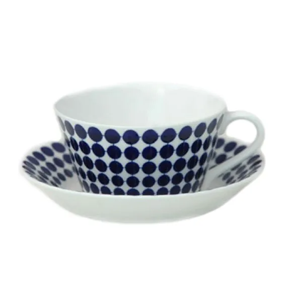 Juego de té Adam - taza de té + platillo - Gustafsbergs Porslinsfabrik