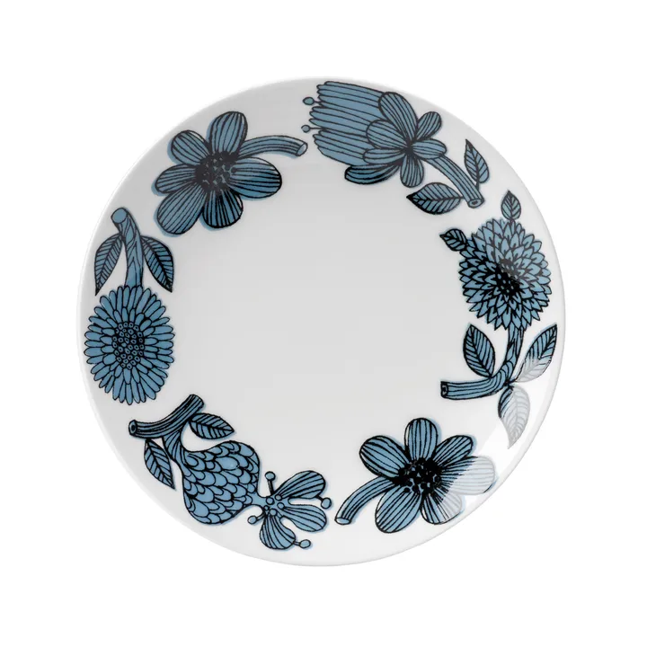 Plato Blå Aster - Ø 18 cm - Gustafsbergs Porslinsfabrik