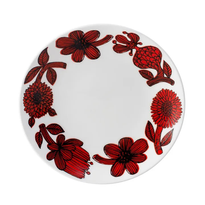 Plato Röd Aster - Ø 18 cm - Gustafsbergs Porslinsfabrik