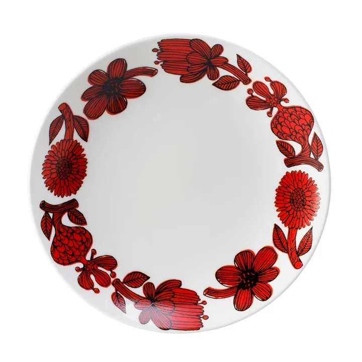 Plato Röd Aster - Ø 22 cm - Gustafsbergs Porslinsfabrik