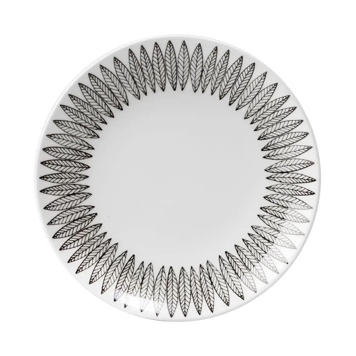 Plato Svart Salix - Ø 22 cm - Gustafsbergs Porslinsfabrik