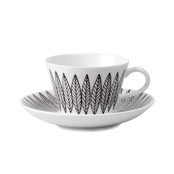 Juego de café Svart Salix, cono - Taza de café + plato - Gustavsbergs Porslinsfabrik