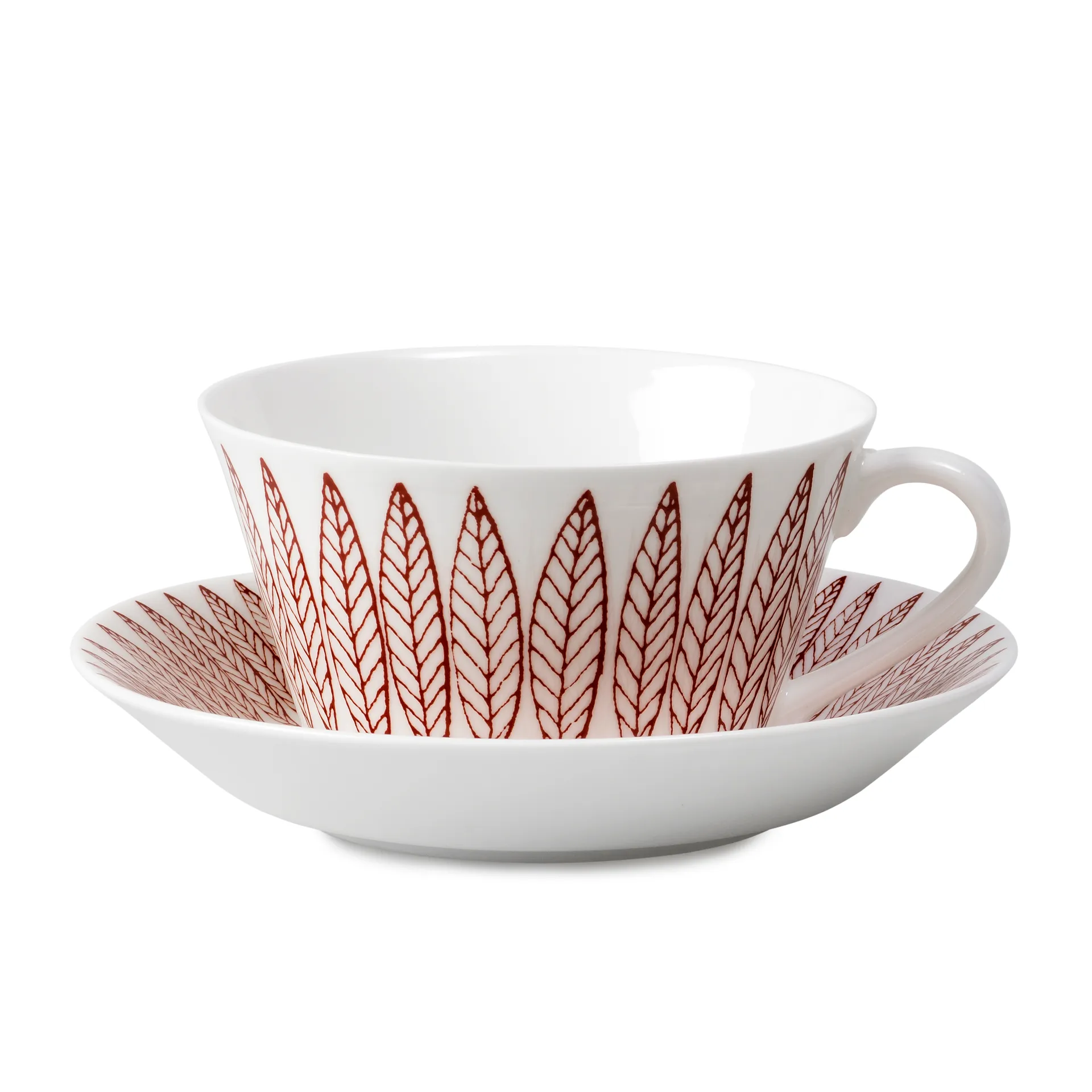 Juego de té Röd Salix, cono, Taza de té + plato Gustavsbergs Porslinsfabrik