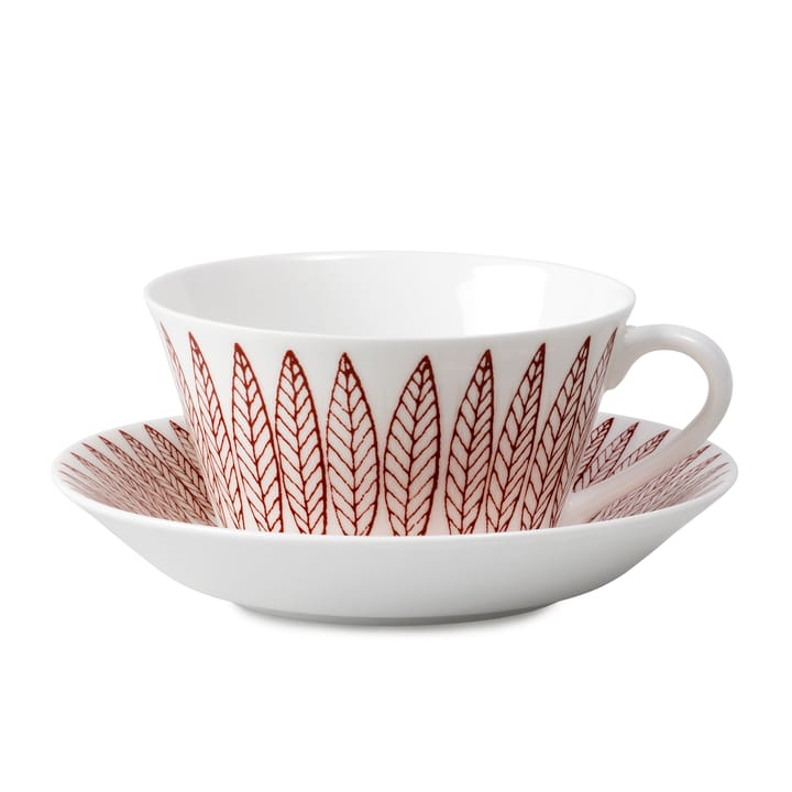 Juego de té Röd Salix, cono - Taza de té + plato - Gustavsbergs Porslinsfabrik