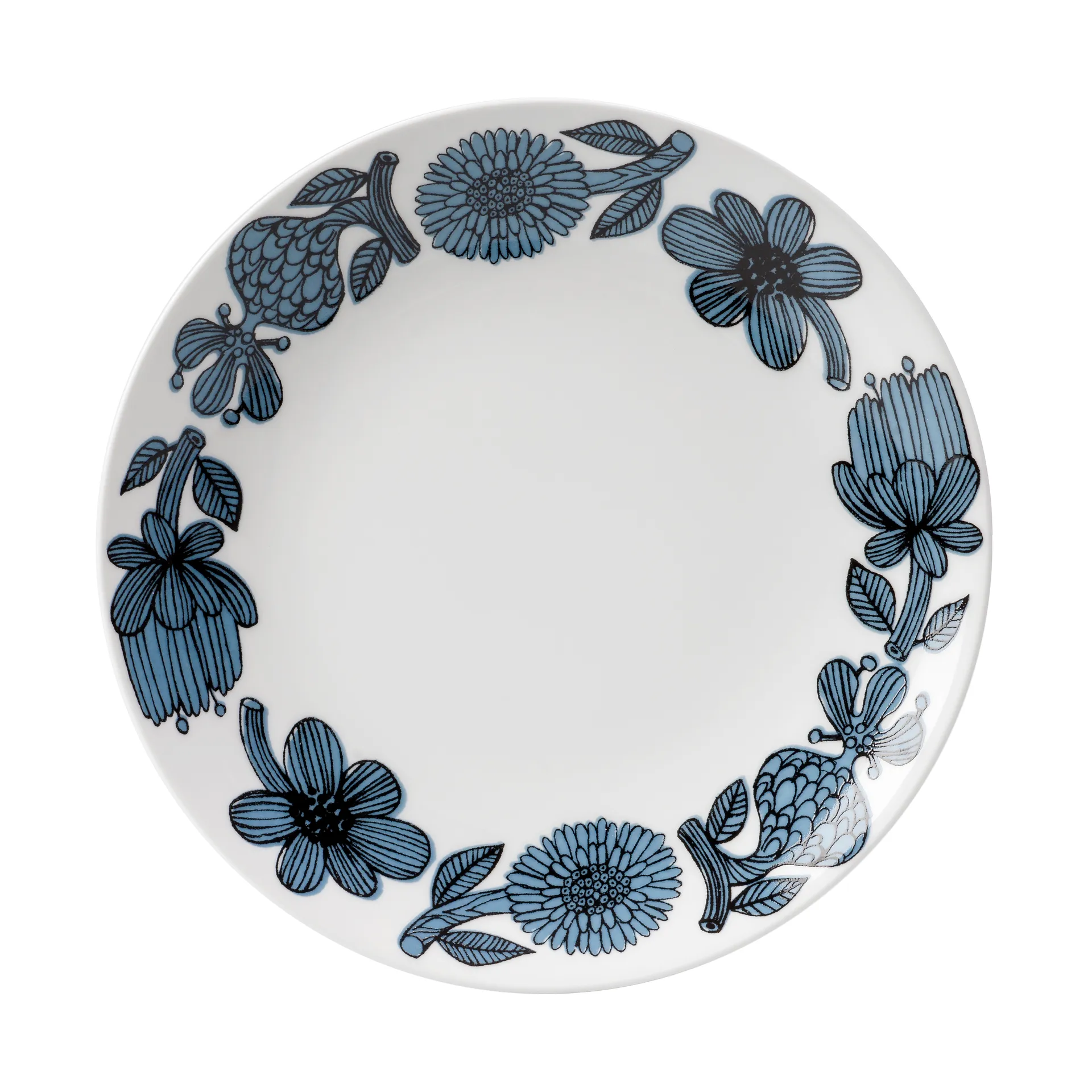 Plato Blå Aster, Ø 22 cm Gustavsbergs Porslinsfabrik
