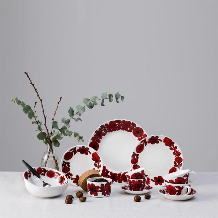 Plato Röd Aster, Ø 22 cm Gustavsbergs Porslinsfabrik