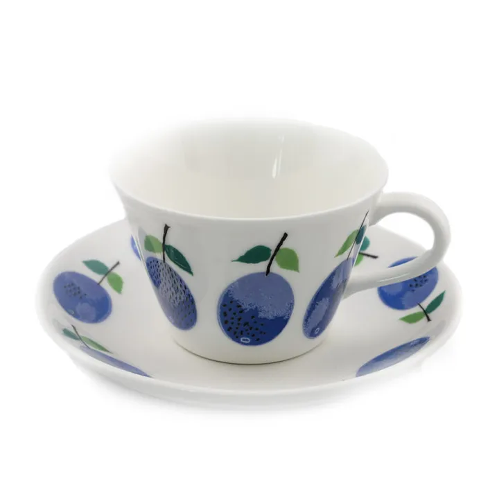 Prunus kaffekopp med fat - Gustavsbergs Porslinsfabrik