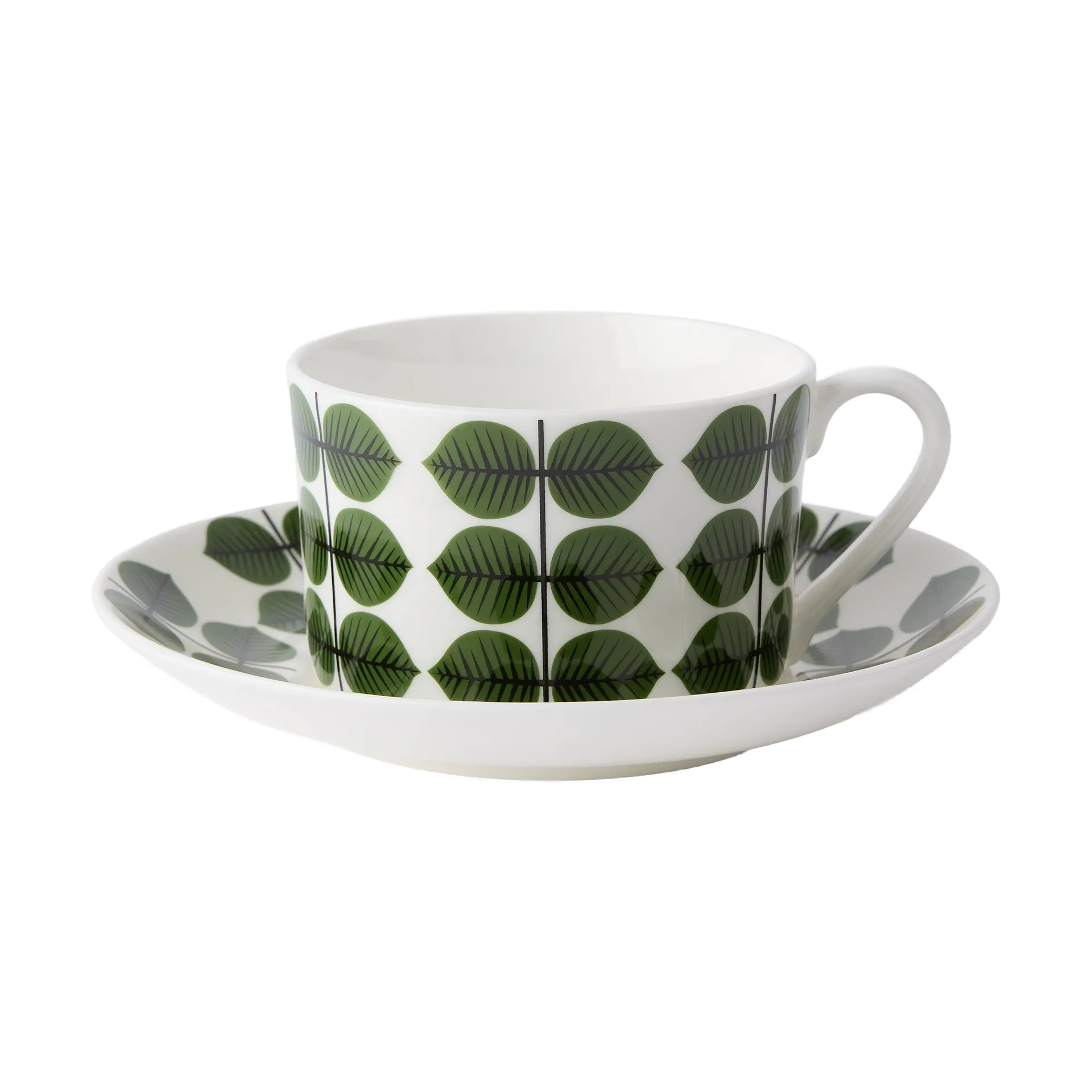 Taza de té con platillo Berså 35 cl, Verde Gustavsbergs Porslinsfabrik