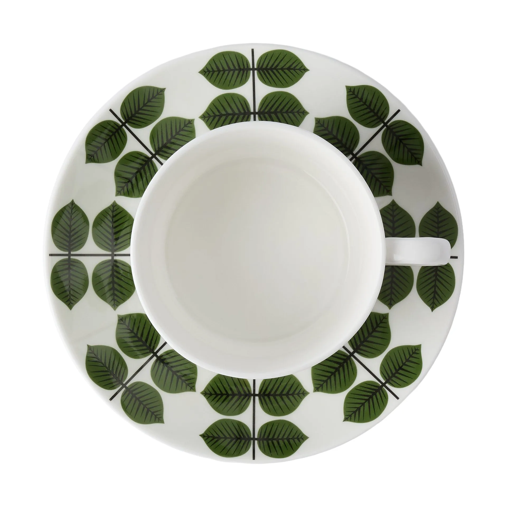 Taza de té con platillo Berså 35 cl, Verde Gustavsbergs Porslinsfabrik