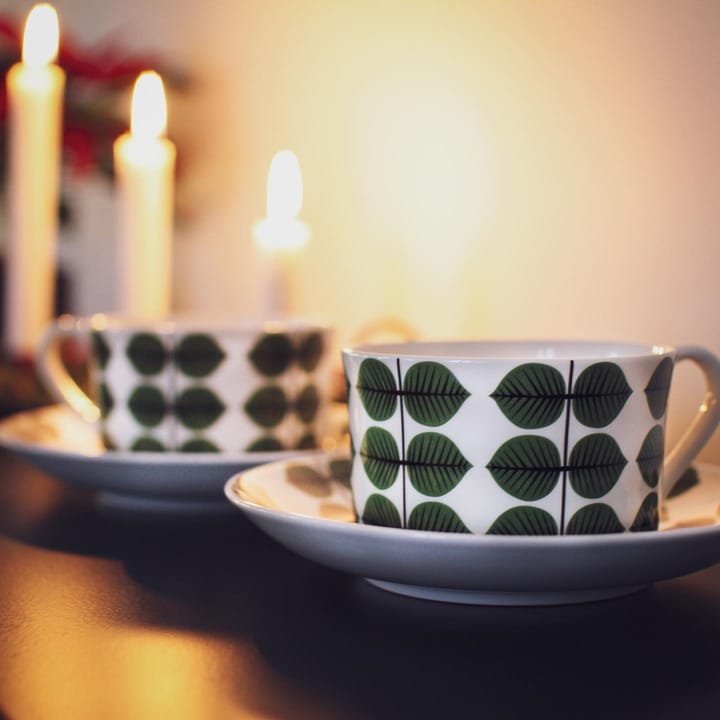 Taza de té con platillo Berså 35 cl, Verde Gustavsbergs Porslinsfabrik