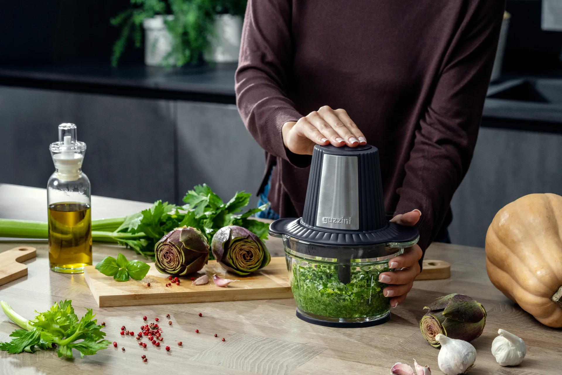 Batidora Sous chef on-the-go, Navy blue Guzzini