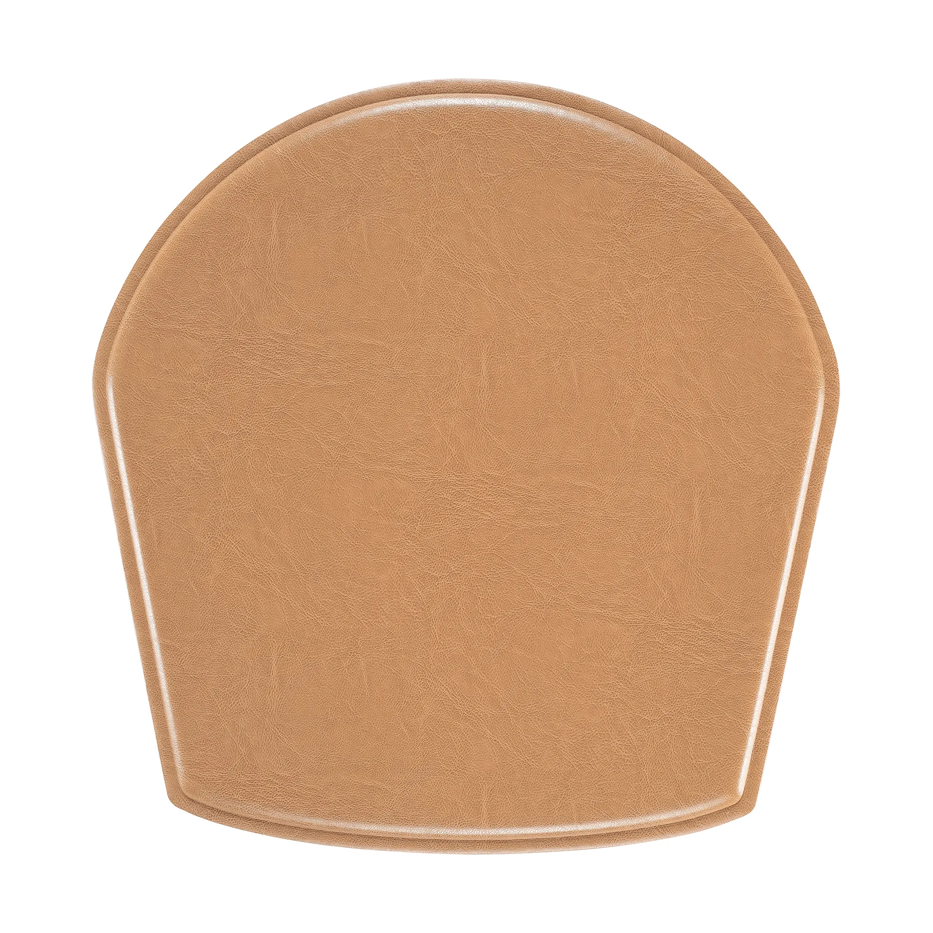 Cojín de silla con reposabrazos/taburete bar ZigZag, Cuero bonded camel Hans K