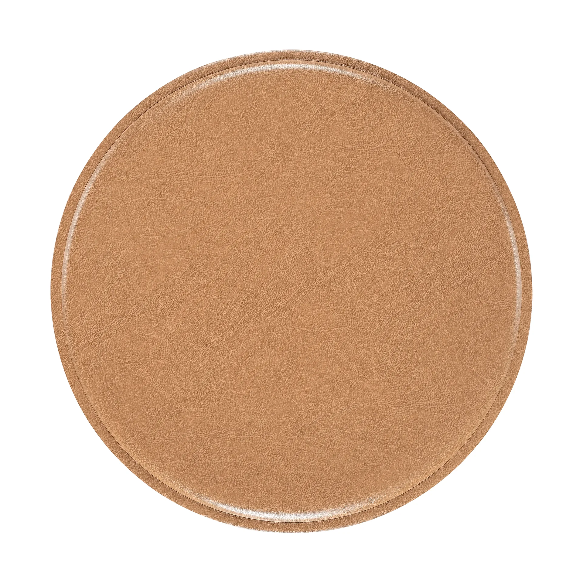 Cojín de silla taburete/taburete de bar ZigZag, Cuero bonded camel Hans K