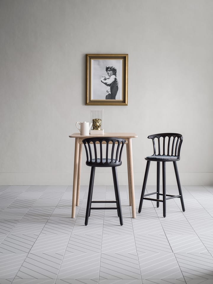 Taburete bar San Marco 63 cm, Fresno barniz negro Hans K