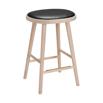 Taburete de bar Colibri 63 cm - Roble barniz blond-cojín negro - Hans K