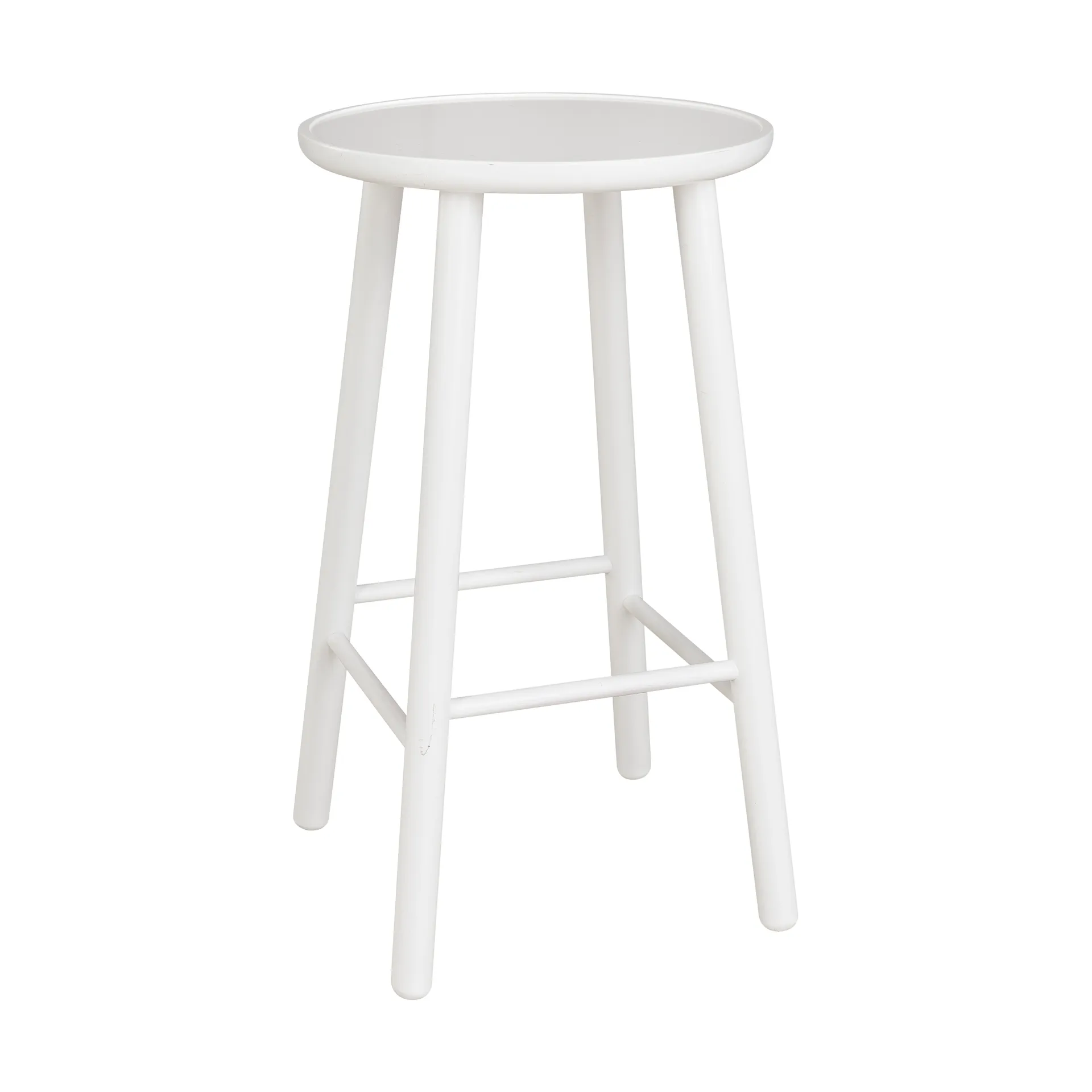 Taburete de bar redondo ZigZag 63 cm, Abedul blanco Hans K