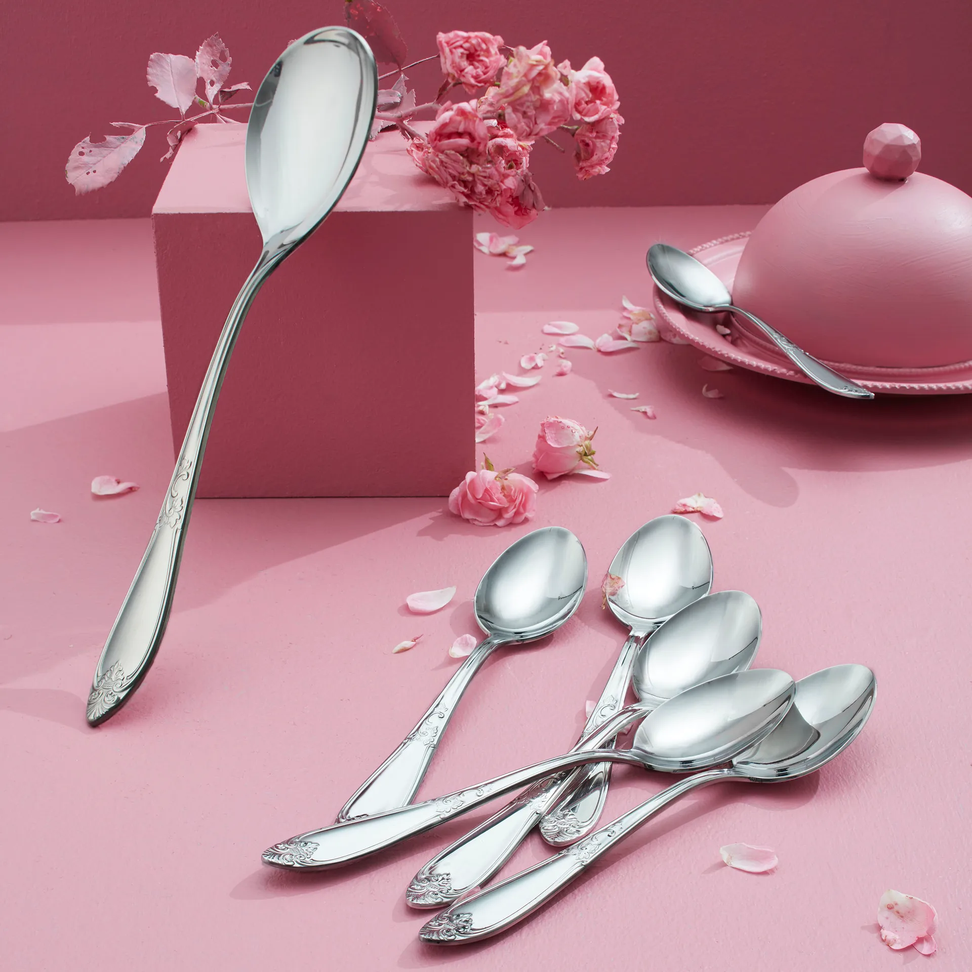 2 Cubiertos de ensalada Nina, acero inoxidable Hardanger Bestikk