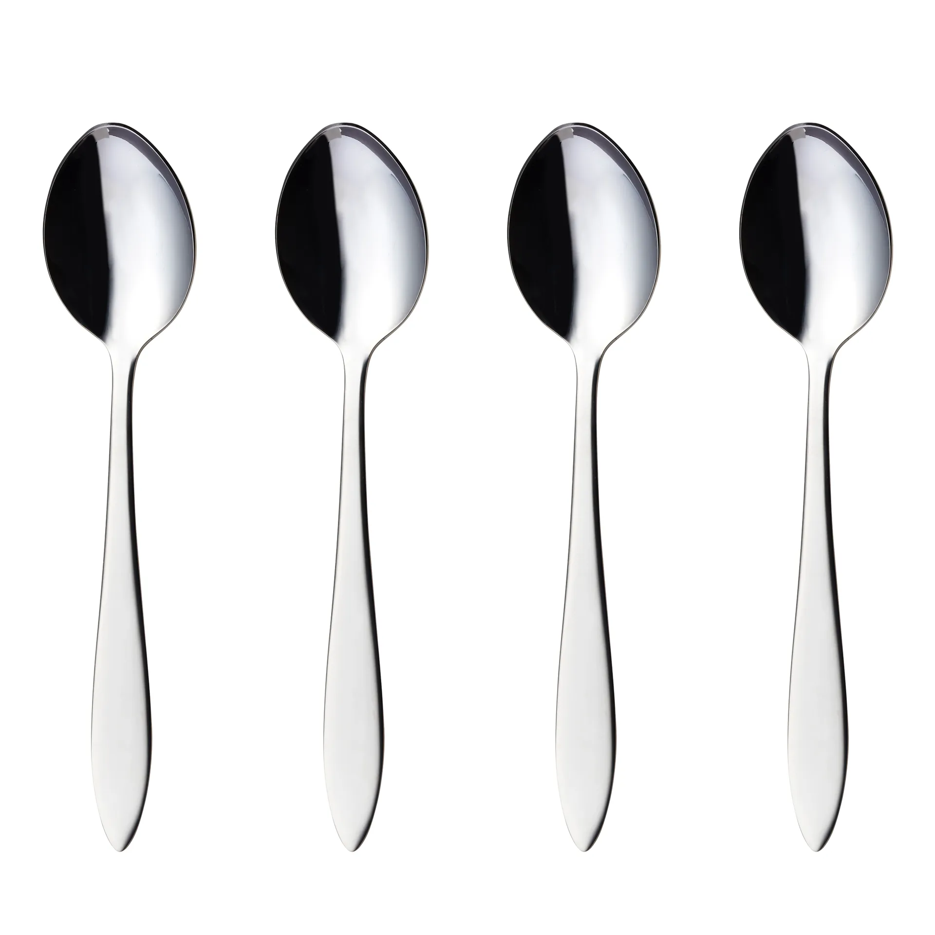 4 Cucharas de postre Fjord, acero inoxidable Hardanger Bestikk