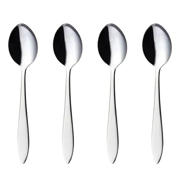 4 Cucharas de postre Fjord - acero inoxidable - Hardanger Bestikk