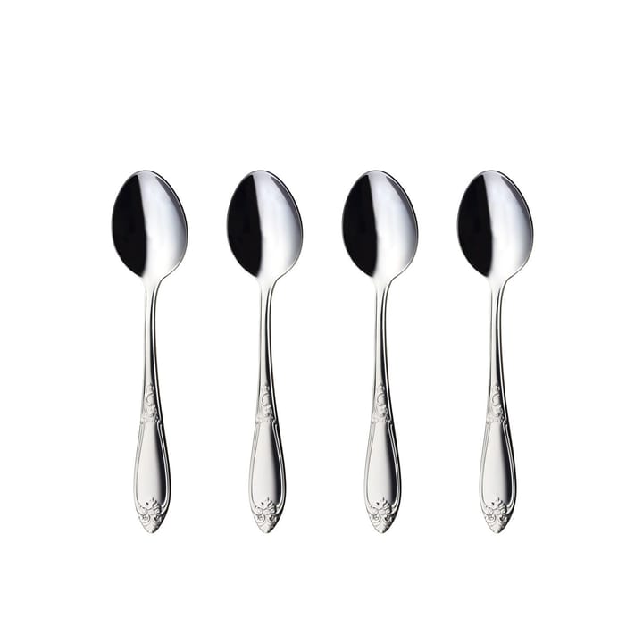 4 Cucharas de postre Nina, acero inoxidable Hardanger Bestikk