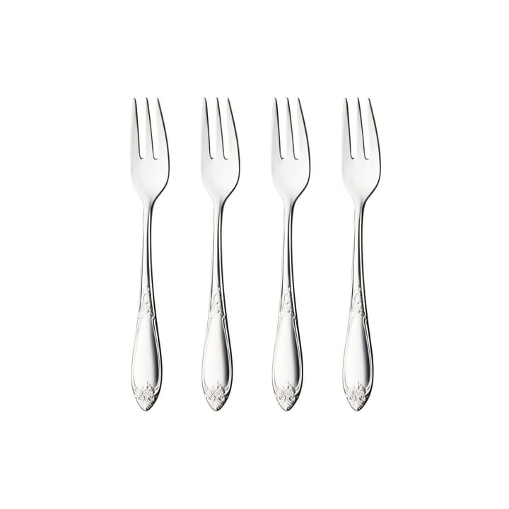 4 Tenedores para tarta Nina, acero inoxidable Hardanger Bestikk