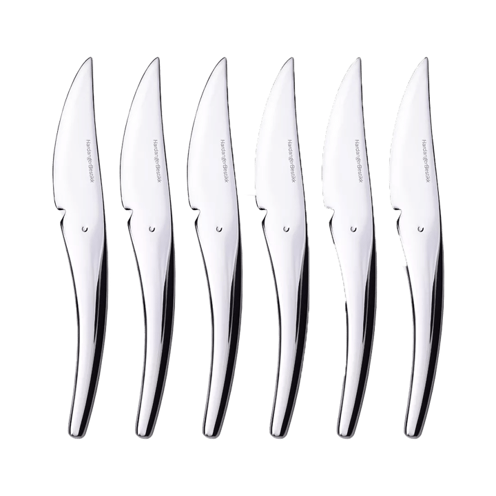 6 Cuchillos para fruta Hardanger - Acero inoxidable - Hardanger Bestikk