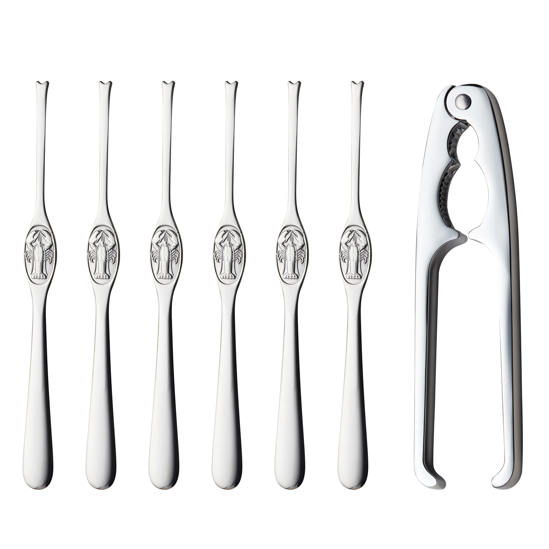 7 Cubiertos de marisco Hardanger, Acero inoxidable Hardanger Bestikk