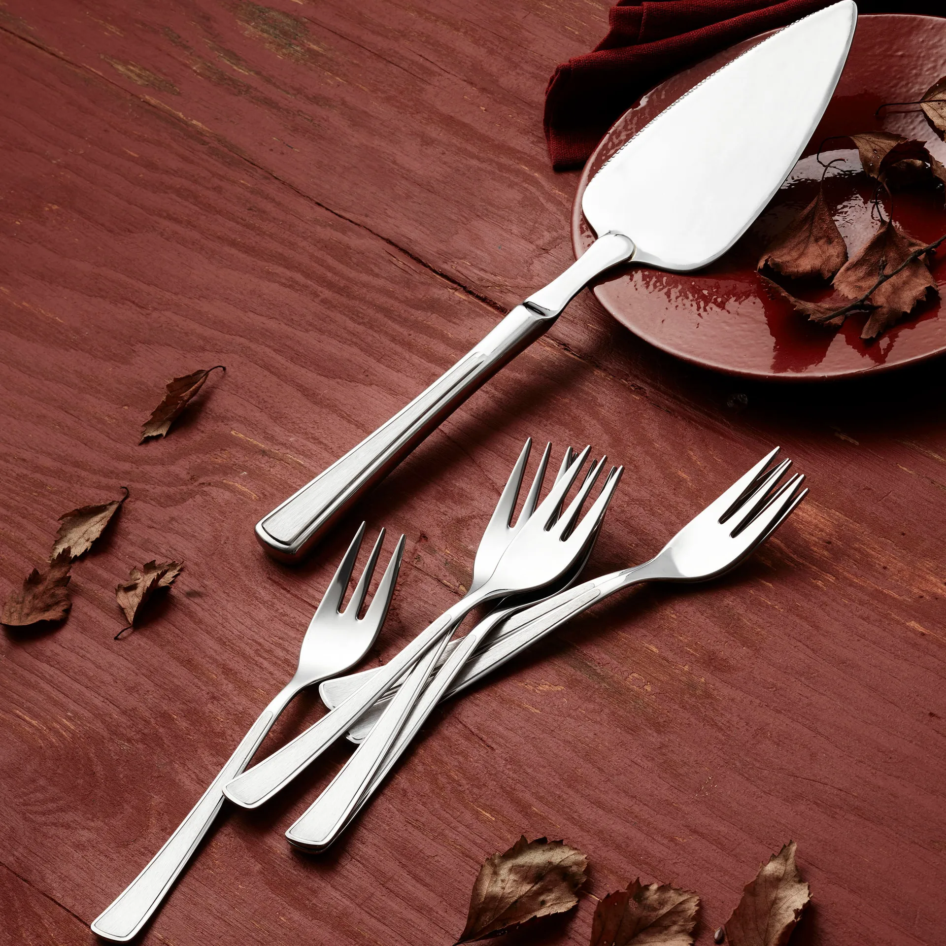 Cubiertos de tarta Ramona, 7 cubiertos Hardanger Bestikk