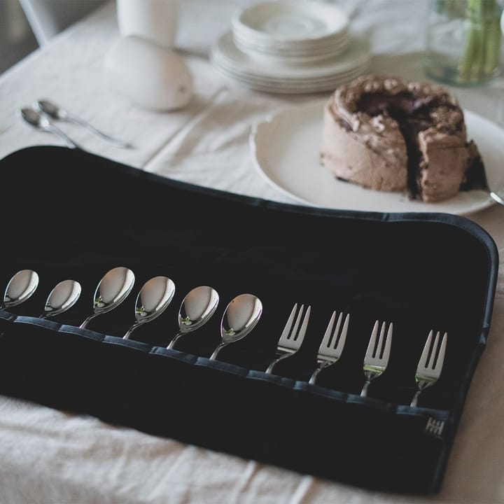 Funda para cubiertos de postre Hardanger, Negro Hardanger Bestikk