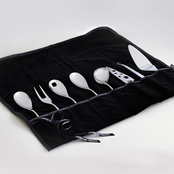 Funda para cubiertos de servicio Hardanger, Negro Hardanger Bestikk