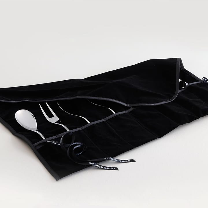 Funda para cubiertos de servicio Hardanger, Negro Hardanger Bestikk