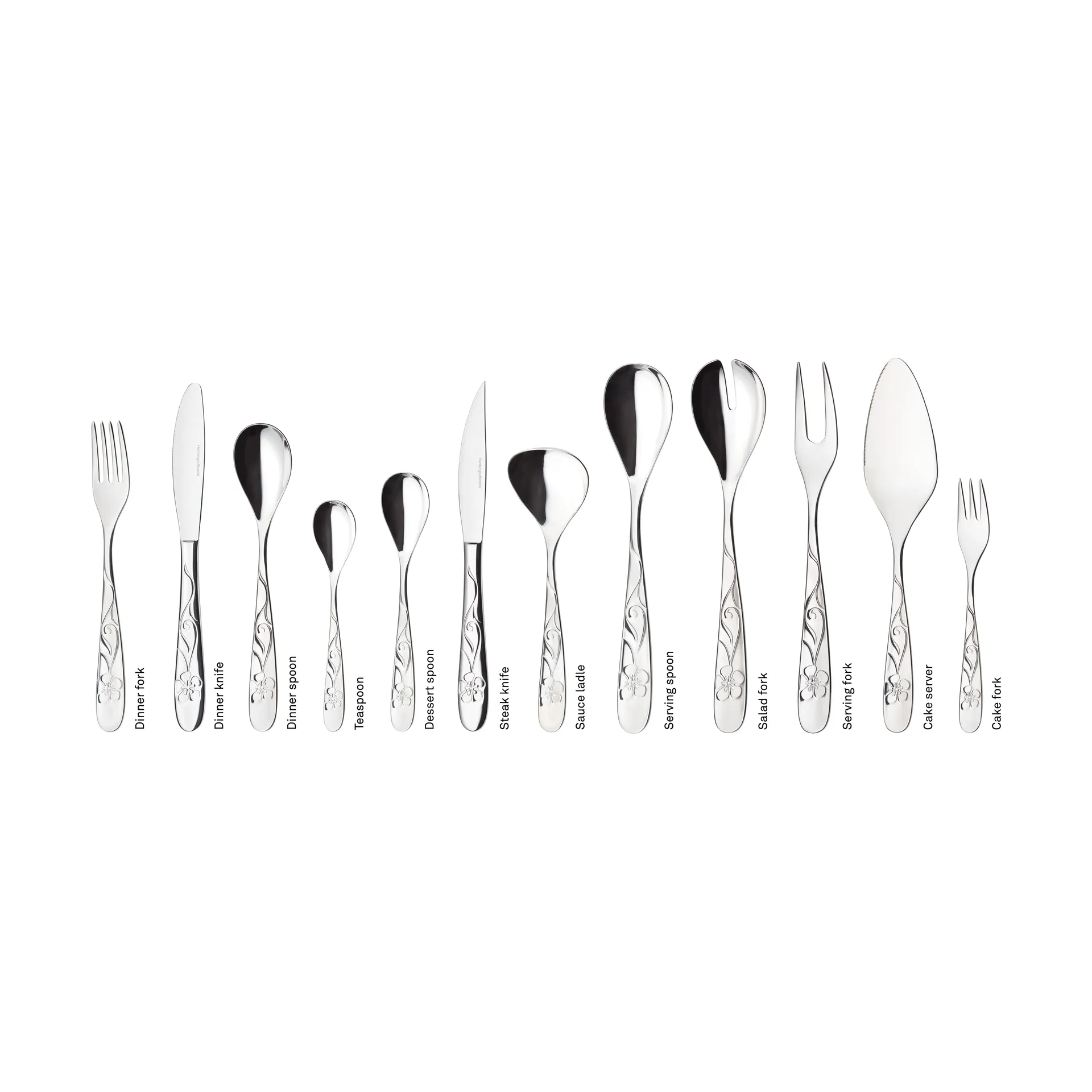 Set para postre Sanna, 7 piezas Hardanger Bestikk