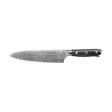 Cuchillo de chef Damascus By Hâws 33,5 cm - Negro-acero inoxidable - Hâws