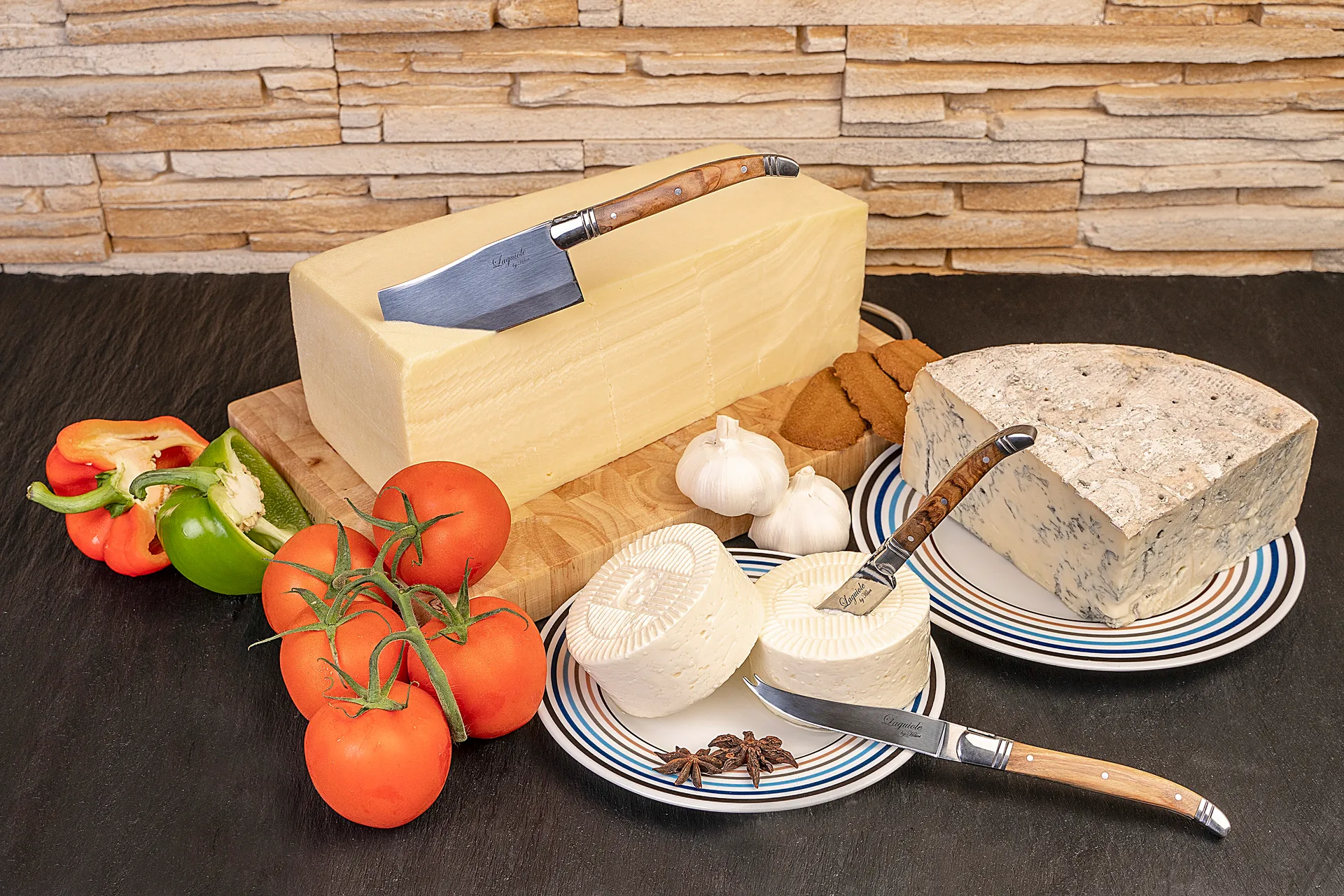 Cuchillos para queso Laguiole By Hâws, 3 piezas, Oliva Hâws